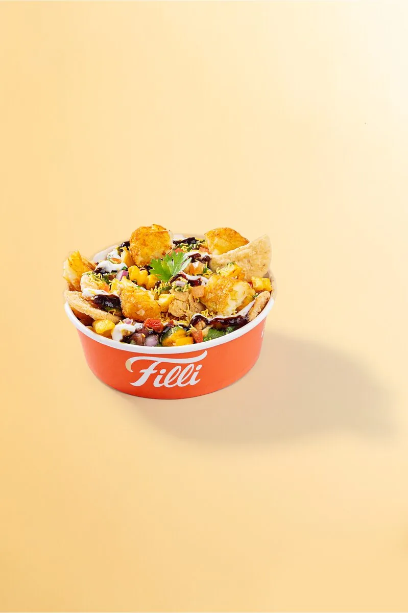 FiLLi bowl of Desi Chili Poppers Chaat
