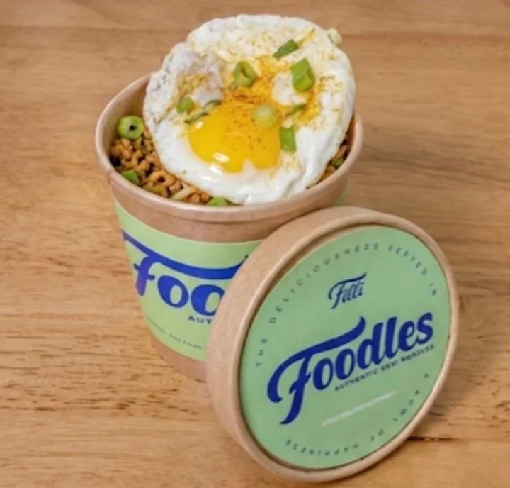 Keema Foodles with egg and vegetables