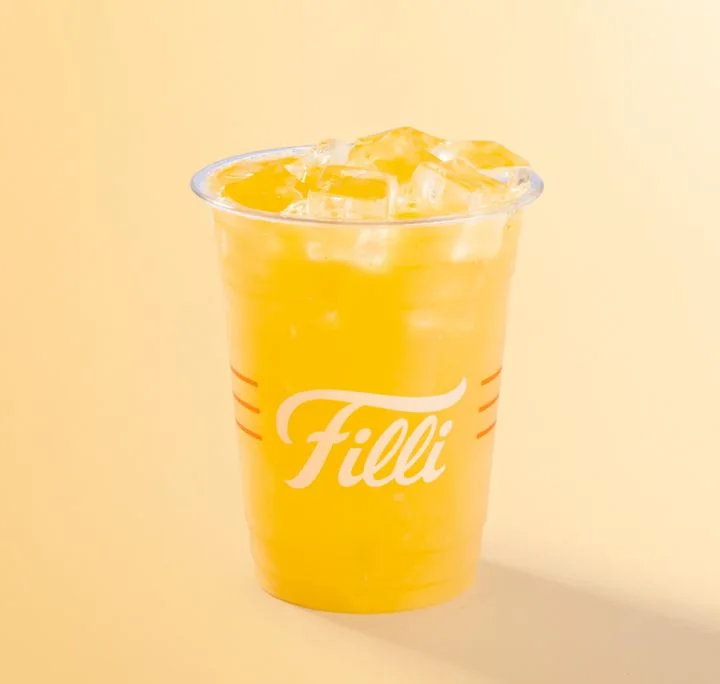 Orange mango mojito over ice