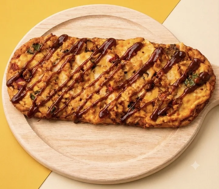 BBQ Hawaiian flat bread