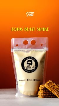 FiLLi Lotus Blast shake pouch with Lotus biscuits